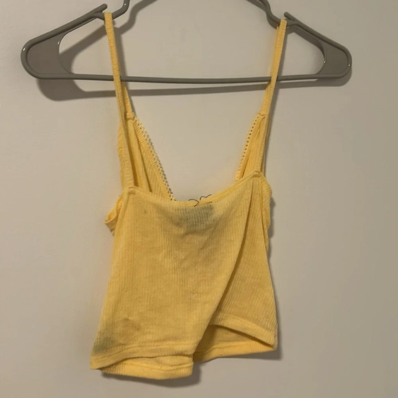 Out from Under Urban Outfitters Yellow Wraparound Crop Top Strap Size Small - Picture 3 of 3